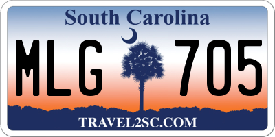 SC license plate MLG705