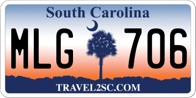 SC license plate MLG706