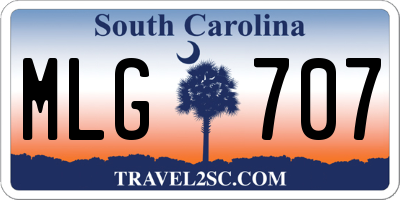SC license plate MLG707