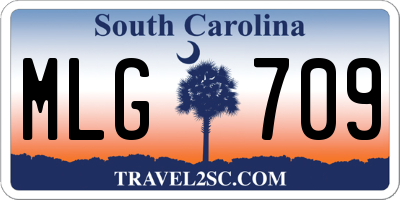 SC license plate MLG709