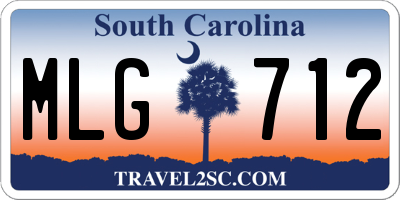 SC license plate MLG712