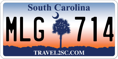 SC license plate MLG714