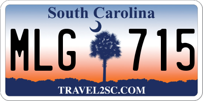 SC license plate MLG715