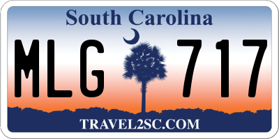 SC license plate MLG717