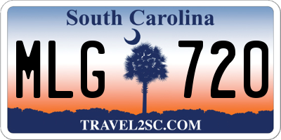 SC license plate MLG720