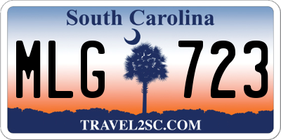 SC license plate MLG723