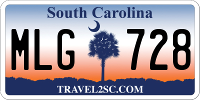 SC license plate MLG728