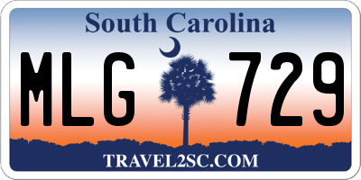 SC license plate MLG729