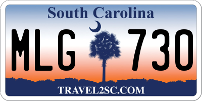 SC license plate MLG730