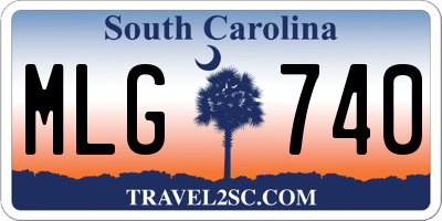 SC license plate MLG740