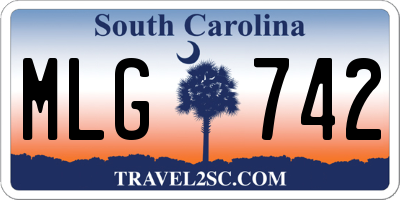 SC license plate MLG742