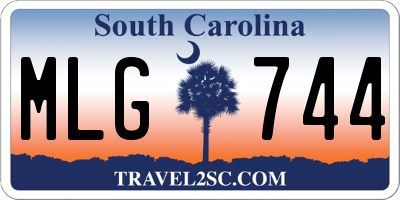 SC license plate MLG744