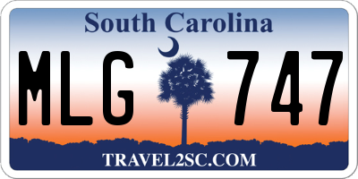 SC license plate MLG747