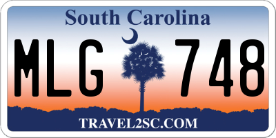 SC license plate MLG748