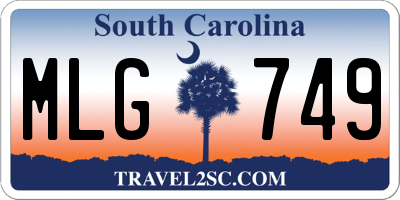 SC license plate MLG749
