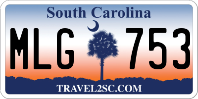 SC license plate MLG753