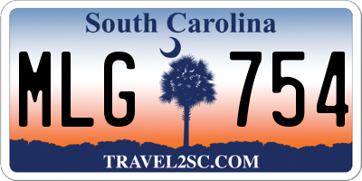 SC license plate MLG754