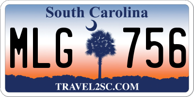 SC license plate MLG756