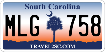 SC license plate MLG758