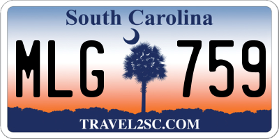 SC license plate MLG759