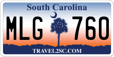 SC license plate MLG760
