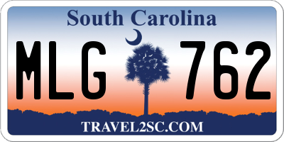 SC license plate MLG762
