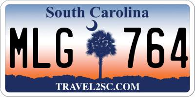 SC license plate MLG764