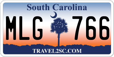 SC license plate MLG766