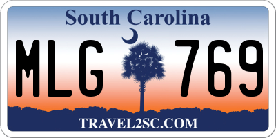 SC license plate MLG769