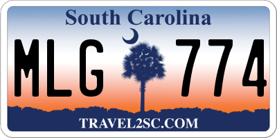 SC license plate MLG774