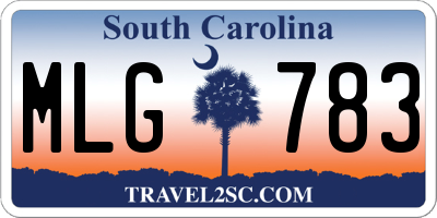 SC license plate MLG783