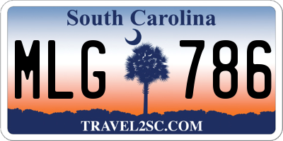 SC license plate MLG786