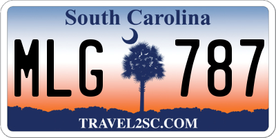SC license plate MLG787