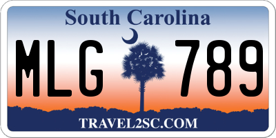 SC license plate MLG789