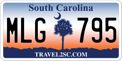 SC license plate MLG795