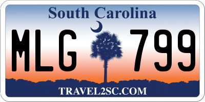 SC license plate MLG799