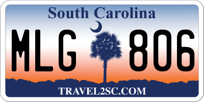 SC license plate MLG806