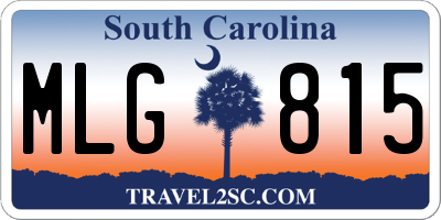 SC license plate MLG815