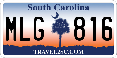 SC license plate MLG816