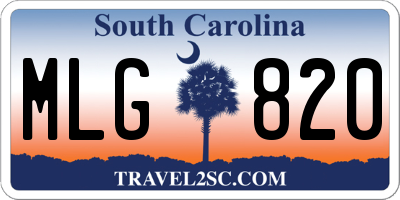 SC license plate MLG820