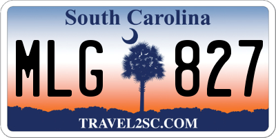 SC license plate MLG827