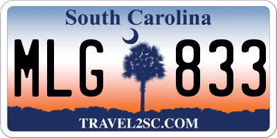 SC license plate MLG833