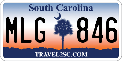 SC license plate MLG846