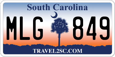 SC license plate MLG849