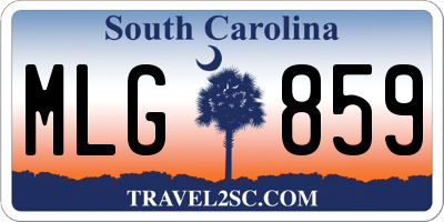 SC license plate MLG859