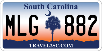 SC license plate MLG882
