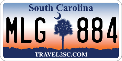 SC license plate MLG884