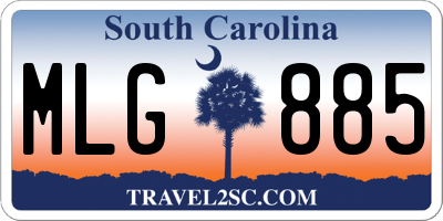 SC license plate MLG885