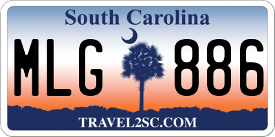 SC license plate MLG886
