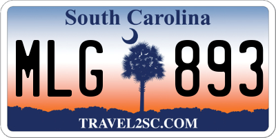 SC license plate MLG893